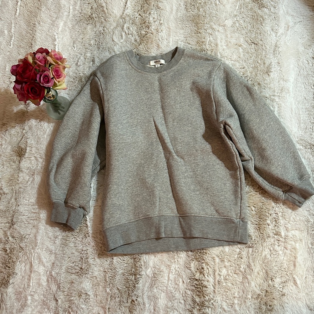 Agolde Thora Light Grey Crew Neck Sweater NWOT
